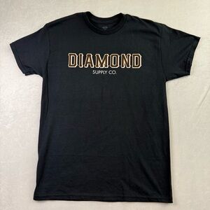 Diamond Supply Co. Black Tee with Gold Accents NWOT
